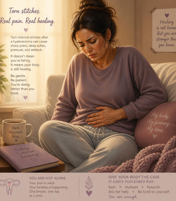 Symptoms of Torn Internal Stitches After Hysterectomy