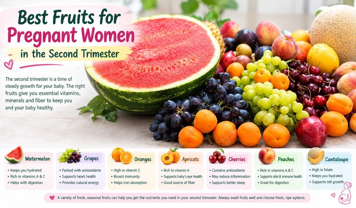 Best fruits for pregnant women in the second trimester