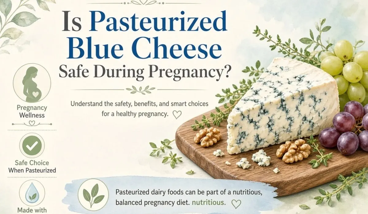 Blue cheese made with pasteurized milk that is safe to eat during pregnancy