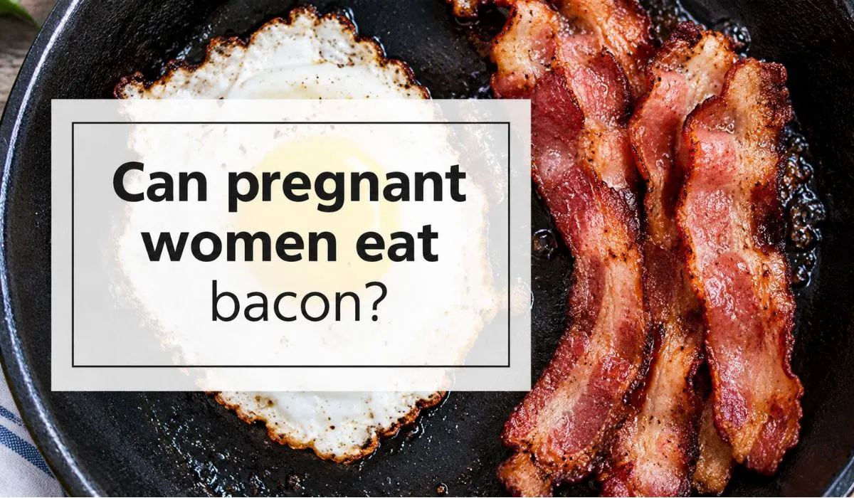 Can pregnant women eat bacon? Cooked bacon served with eggs