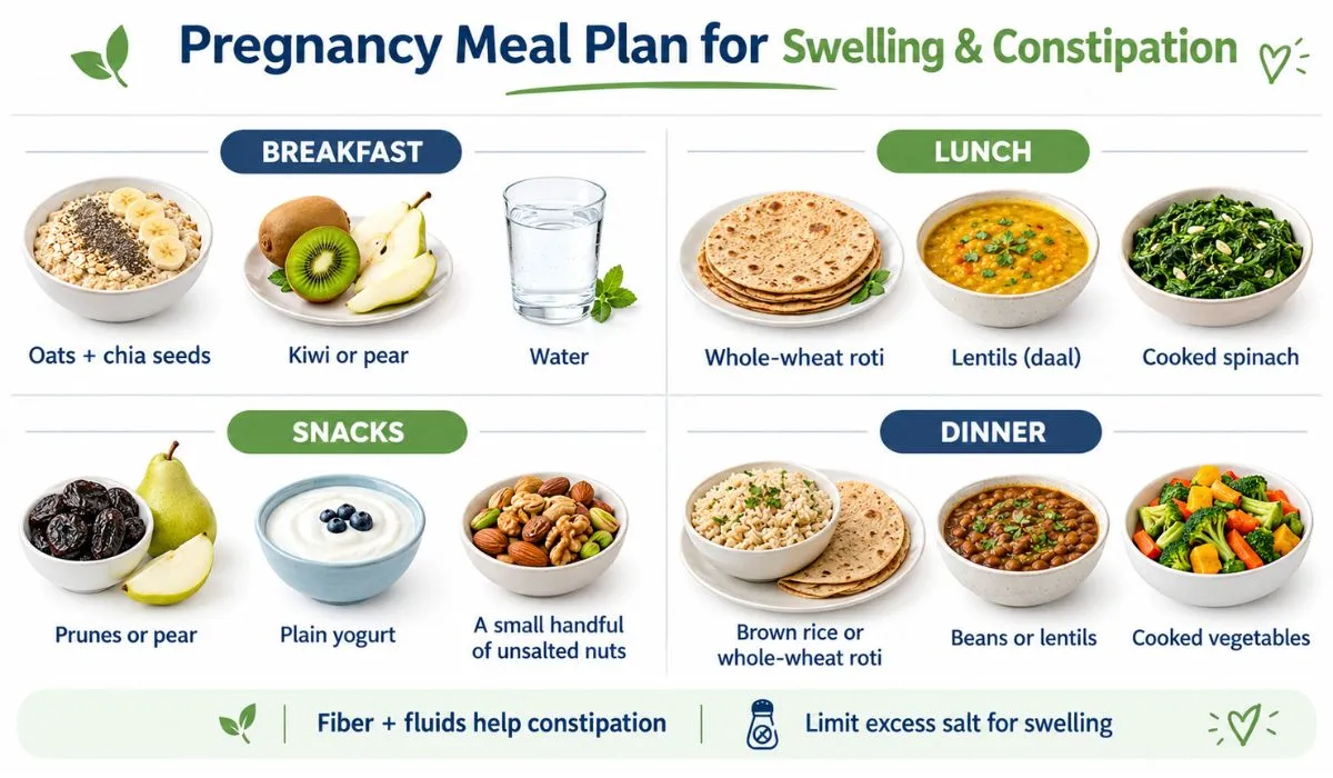 Pregnancy Meal Plan for Swelling and Constipation: Foods That Help
